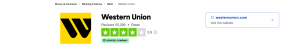 trustpilor western union rating example